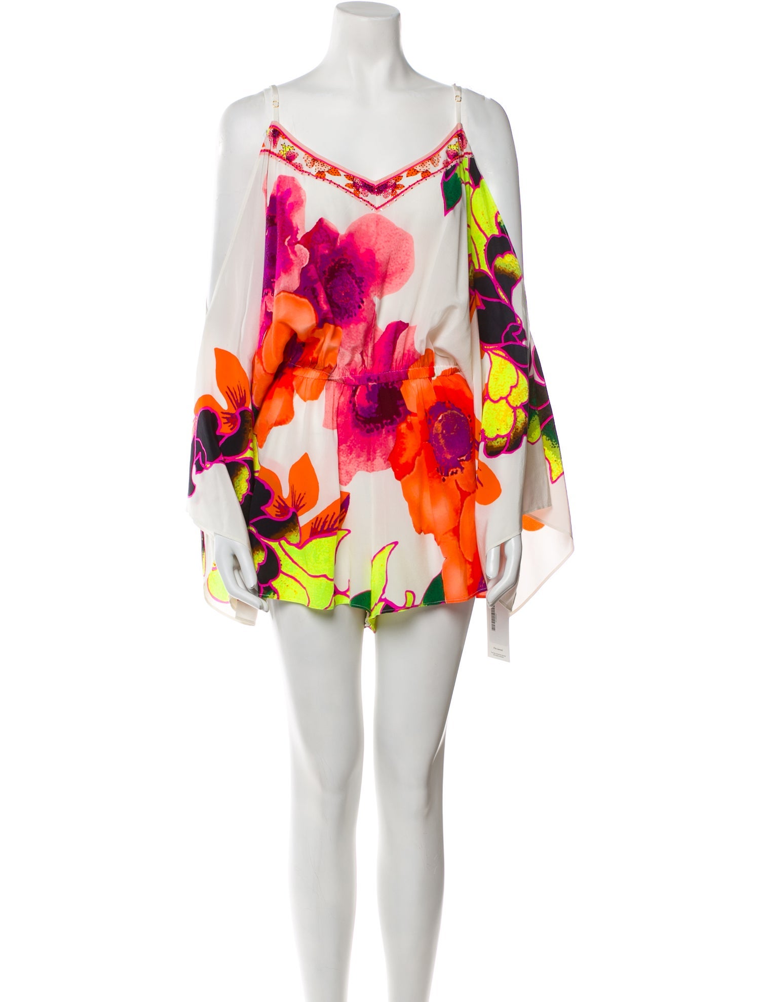 Camilla Silk Floral Print Romper